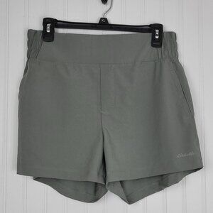 Eddie Bauer TreeLine Shorts Olive Colored, Poly/Spandex Women's SZ Large
